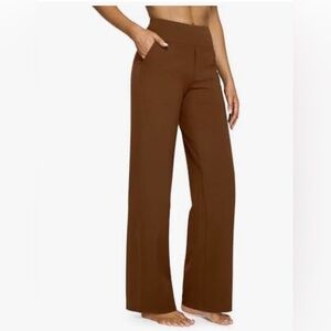 NWOT G4Free High Rise Wide Leg Pull on Pants in Brown. Size X-Small